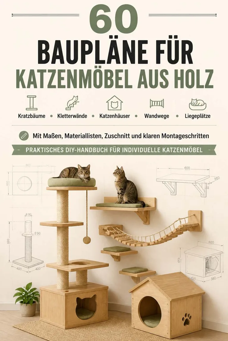 Bauplan-Seite 1 aus der Sammlung für Katzenmöbel