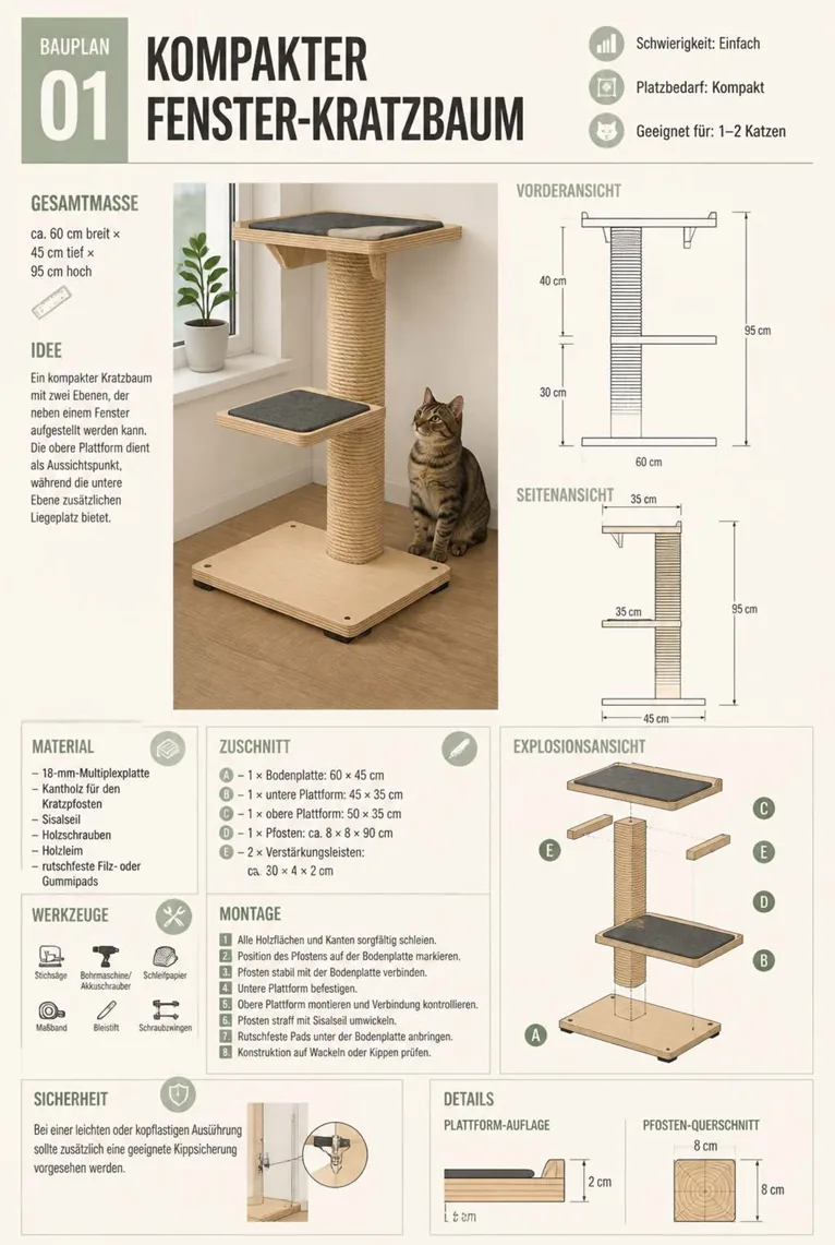 Bauplan-Seite 3 aus der Sammlung für Katzenmöbel